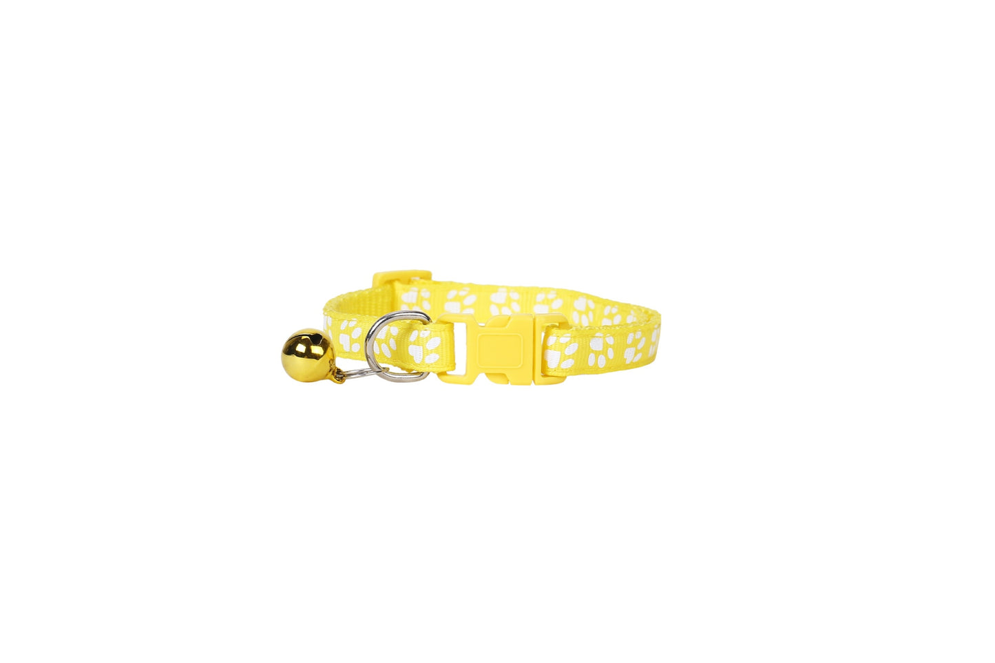 Pet Cat Collar With Bell Cartoon Footprint Colorful