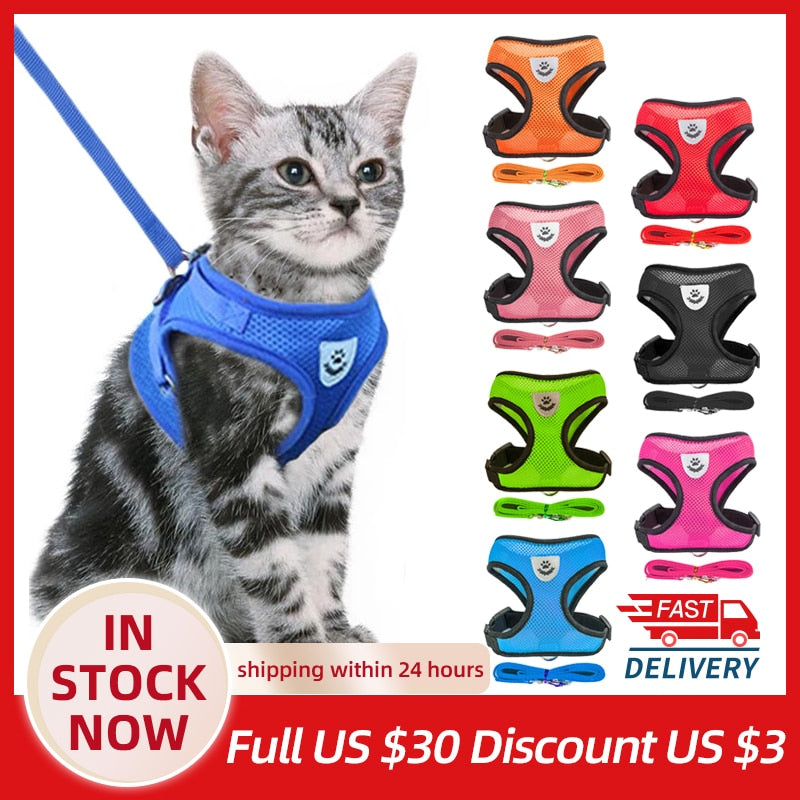 Cat/Dog Harness Leash Set